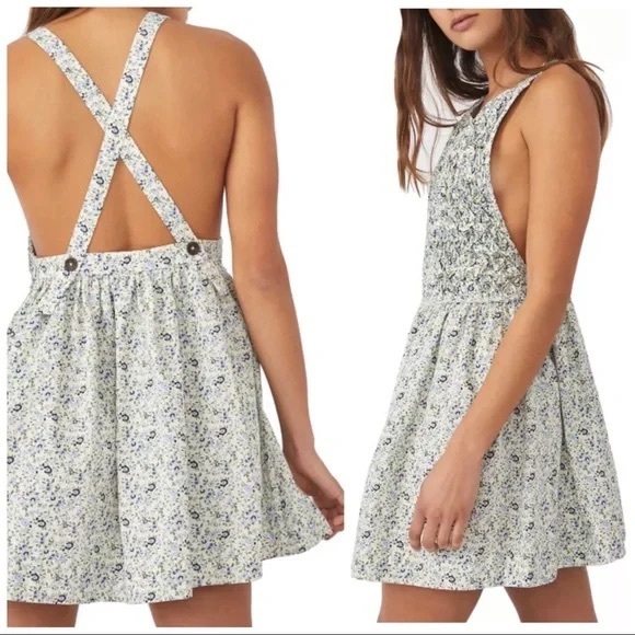 FREE PEOPLE BOHO FLOWY MINI DRESS BOHEMIAN PRINT POCKETS A3C - Picture 9 of 16